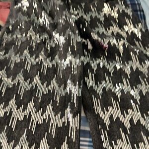 Ashley Stewart Black and Silver High Rise Jeans